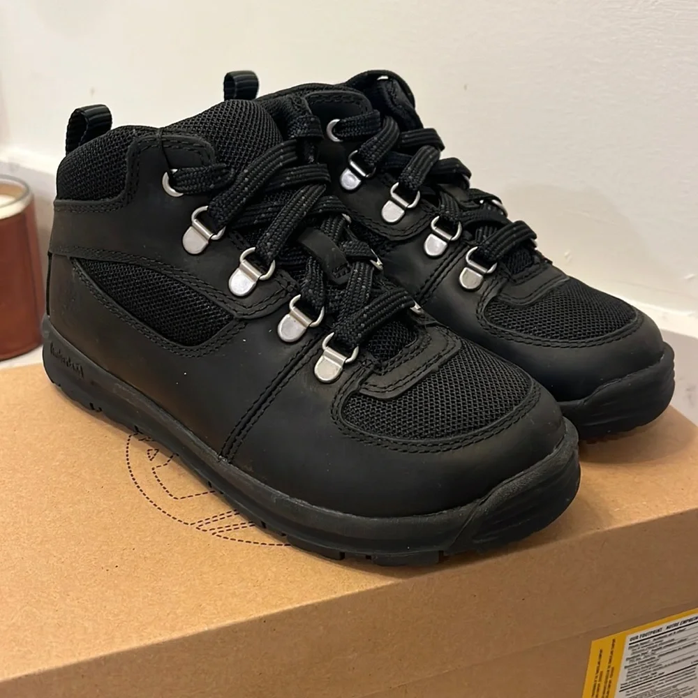Timberland GT Scramble Mid 3588R Boots Toddlers Boys Girls Size 12 new black